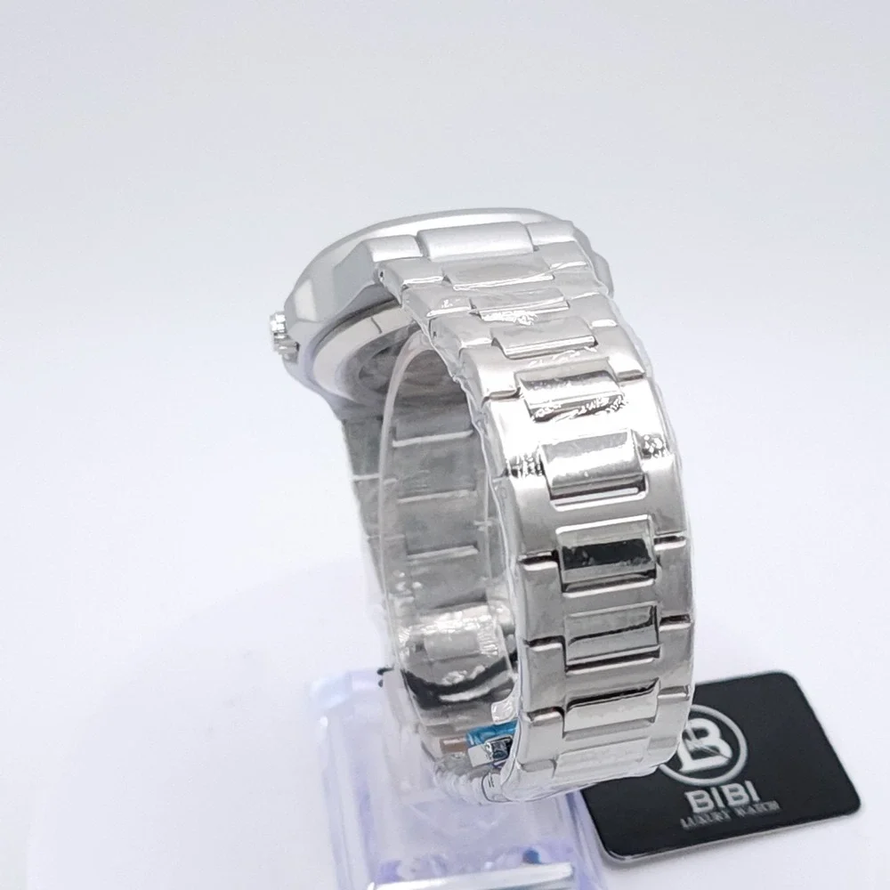 BIBI‎ Automatic Octagon Watch Silver 42mm